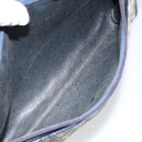 Christian Dior Trotter Canvas Shoulder Bag Navy Gold Auth 147961-12