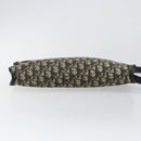 Christian Dior Trotter Canvas Shoulder Bag Navy Gold Auth 147961-5