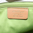 Salvatore Ferragamo Gancini Hand Bag Leather Ivory Gold Auth 147963-12