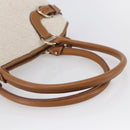 Salvatore Ferragamo Gancini Hand Bag Leather Ivory Gold Auth 147963-7