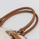Salvatore Ferragamo Gancini Hand Bag Leather Ivory Gold Auth 147963-8