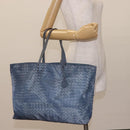 BOTTEGA VENETA INTRECCIATO Transcription Pattern Bag Nylon Blue Auth 147964-19