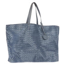 BOTTEGA VENETA INTRECCIATO Transcription Pattern Bag Nylon Blue Auth 147964-1
