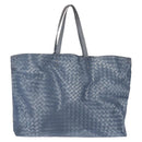BOTTEGA VENETA INTRECCIATO Transcription Pattern Bag Nylon Blue Auth 147964-2