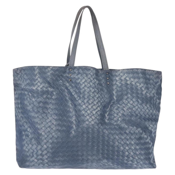BOTTEGA VENETA INTRECCIATO Transcription Pattern Bag Nylon Blue Auth 147964