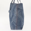 BOTTEGA VENETA INTRECCIATO Transcription Pattern Bag Nylon Blue Auth 147964-3