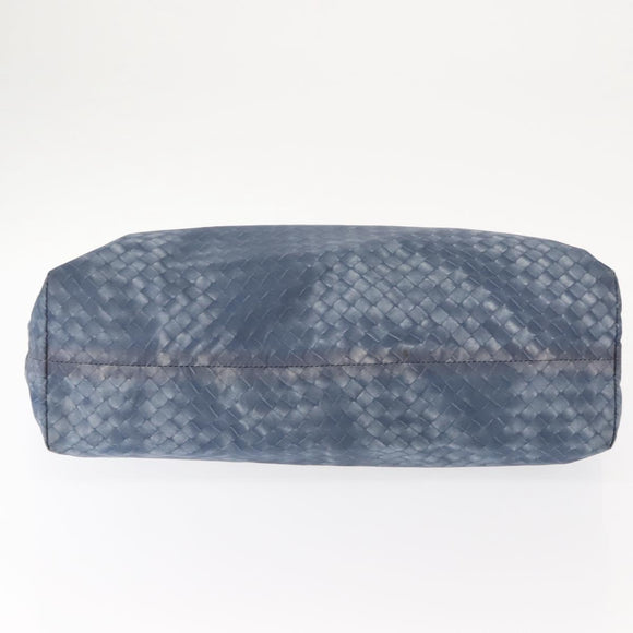 BOTTEGA VENETA INTRECCIATO Transcription Pattern Bag Nylon Blue Auth 147964