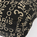 CHANEL Bysy Line Tote Bag Canvas Black CC Auth 147965-14