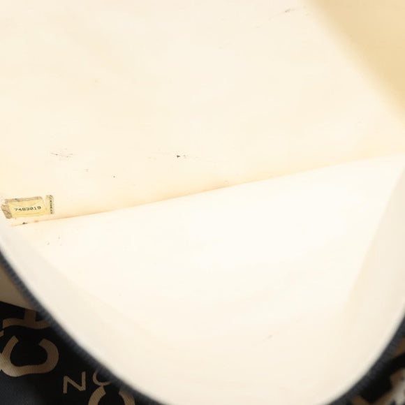 CHANEL Bysy Line Tote Bag Canvas Black CC Auth 147965