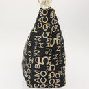 CHANEL Bysy Line Tote Bag Canvas Black CC Auth 147965-3
