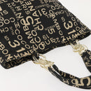 CHANEL Bysy Line Tote Bag Canvas Black CC Auth 147965-6