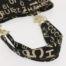 CHANEL Bysy Line Tote Bag Canvas Black CC Auth 147965-7