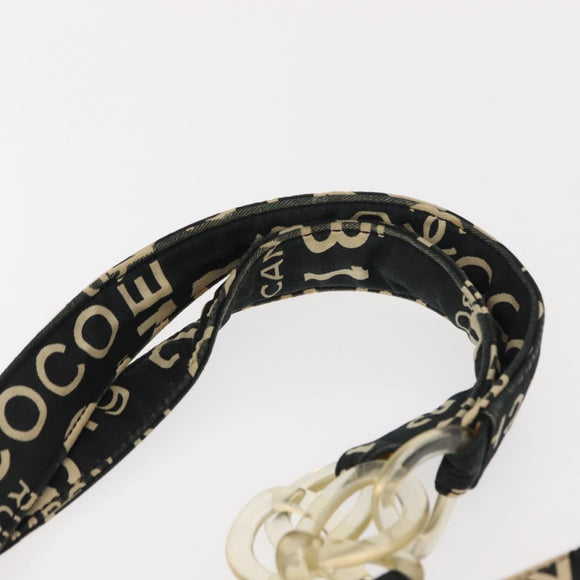 CHANEL Bysy Line Tote Bag Canvas Black CC Auth 147965