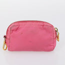 PRADA Tote Bag Nylon 2 Set Pink Khaki Auth 147966-11