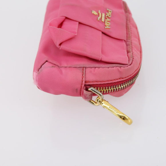 PRADA Tote Bag Nylon 2 Set Pink Khaki Auth 147966