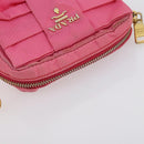 PRADA Tote Bag Nylon 2 Set Pink Khaki Auth 147966-13