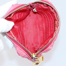 PRADA Tote Bag Nylon 2 Set Pink Khaki Auth 147966-16