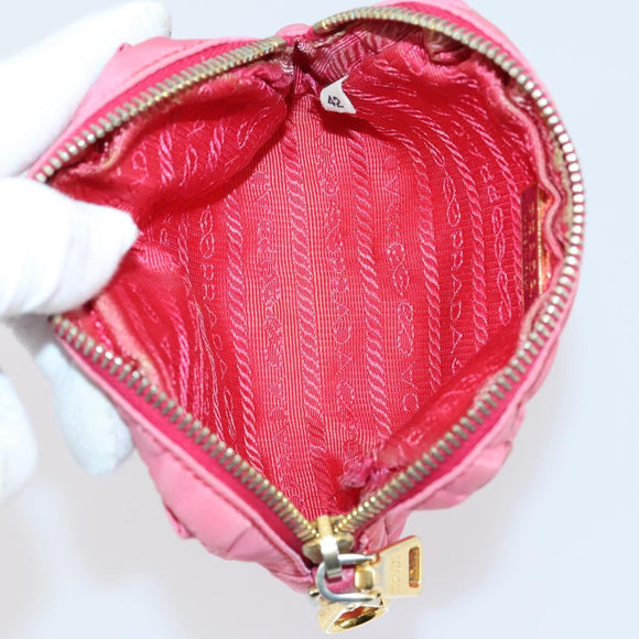 PRADA Tote Bag Nylon 2 Set Pink Khaki Auth 147966