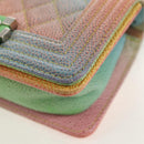 CHANEL Chain Boy Chanel Shoulder Bag Caviar Skin Silver Rainbow CC Auth 147968SM-17