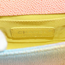 CHANEL Chain Boy Chanel Shoulder Bag Caviar Skin Silver Rainbow CC Auth 147968SM-24