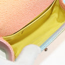 CHANEL Chain Boy Chanel Shoulder Bag Caviar Skin Silver Rainbow CC Auth 147968SM-10