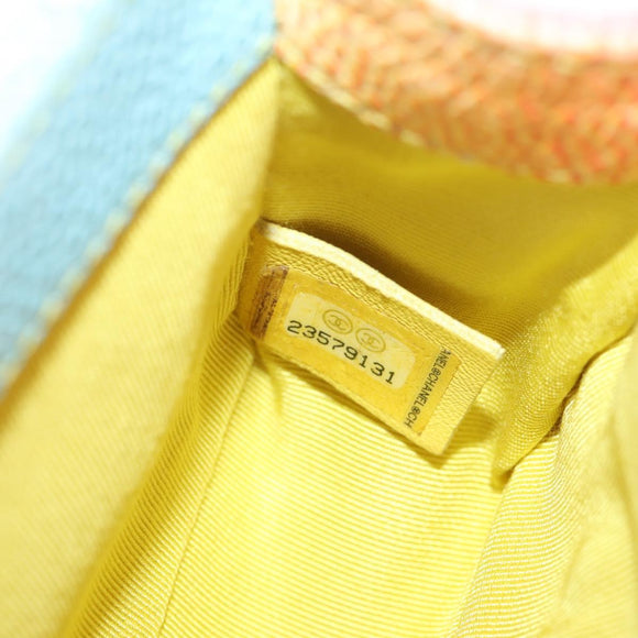 CHANEL Chain Boy Chanel Shoulder Bag Caviar Skin Silver Rainbow CC Auth 147968SM