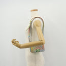 CHANEL Chain Boy Chanel Shoulder Bag Caviar Skin Silver Rainbow CC Auth 147968SM-28