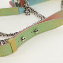 CHANEL Chain Boy Chanel Shoulder Bag Caviar Skin Silver Rainbow CC Auth 147968SM-9