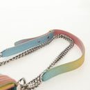 CHANEL Chain Boy Chanel Shoulder Bag Caviar Skin Silver Rainbow CC Auth 147968SM-15