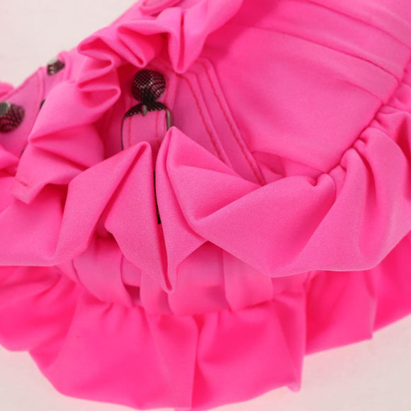 BALENCIAGA LucaGol XS Shoulder Bag Nylon Pink Silver 671309 Auth 147969SM