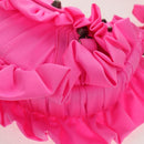 BALENCIAGA LucaGol XS Shoulder Bag Nylon Pink Silver 671309 Auth 147969SM-17