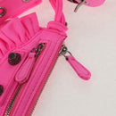 BALENCIAGA LucaGol XS Shoulder Bag Nylon Pink Silver 671309 Auth 147969SM-22