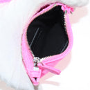 BALENCIAGA LucaGol XS Shoulder Bag Nylon Pink Silver 671309 Auth 147969SM-23