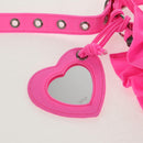 BALENCIAGA LucaGol XS Shoulder Bag Nylon Pink Silver 671309 Auth 147969SM-26