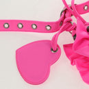 BALENCIAGA LucaGol XS Shoulder Bag Nylon Pink Silver 671309 Auth 147969SM-27