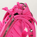 BALENCIAGA LucaGol XS Shoulder Bag Nylon Pink Silver 671309 Auth 147969SM-28