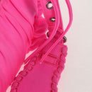 BALENCIAGA LucaGol XS Shoulder Bag Nylon Pink Silver 671309 Auth 147969SM-10