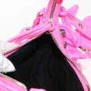 BALENCIAGA LucaGol XS Shoulder Bag Nylon Pink Silver 671309 Auth 147969SM-30