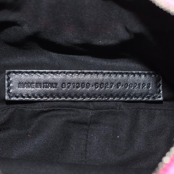 BALENCIAGA LucaGol XS Shoulder Bag Nylon Pink Silver 671309 Auth 147969SM