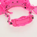 BALENCIAGA LucaGol XS Shoulder Bag Nylon Pink Silver 671309 Auth 147969SM-8