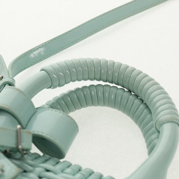 BALENCIAGA Bistro XS Hand Bag Rubber 2way LIme Green Silver 671342 Auth 147970V