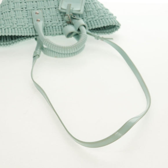 BALENCIAGA Bistro XS Hand Bag Rubber 2way LIme Green Silver 671342 Auth 147970V