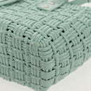 BALENCIAGA Bistro XS Hand Bag Rubber 2way LIme Green Silver 671342 Auth 147970V-19