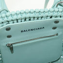 BALENCIAGA Bistro XS Hand Bag Rubber 2way LIme Green Silver 671342 Auth 147970V-23