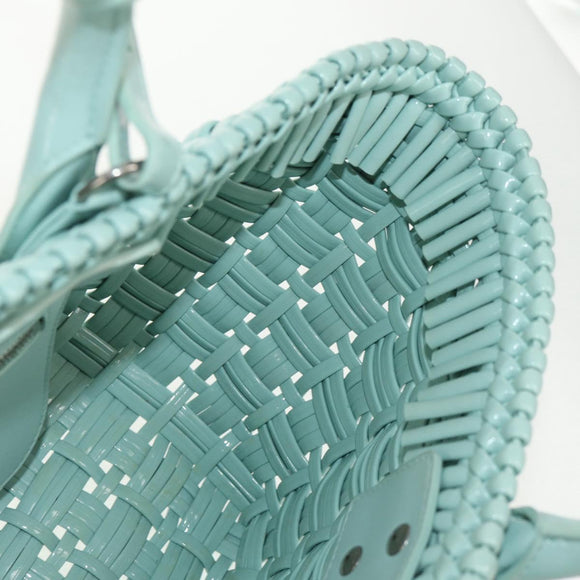 BALENCIAGA Bistro XS Hand Bag Rubber 2way LIme Green Silver 671342 Auth 147970V