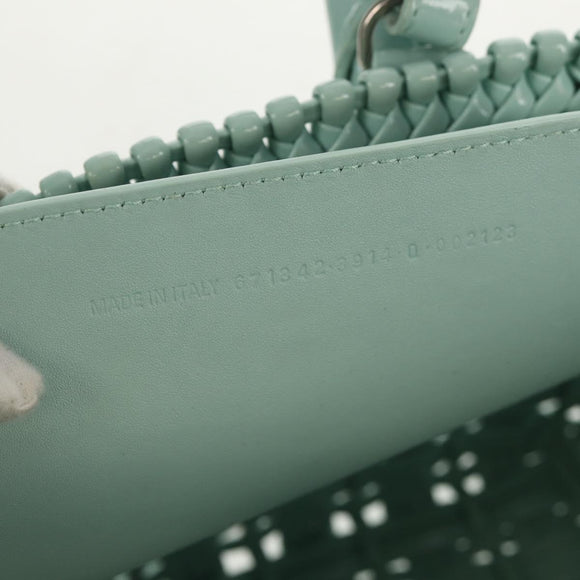 BALENCIAGA Bistro XS Hand Bag Rubber 2way LIme Green Silver 671342 Auth 147970V