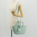 BALENCIAGA Bistro XS Hand Bag Rubber 2way LIme Green Silver 671342 Auth 147970V-28