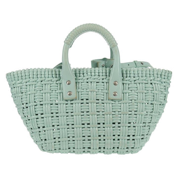 BALENCIAGA Bistro XS Hand Bag Rubber 2way LIme Green Silver 671342 Auth 147970V - 0