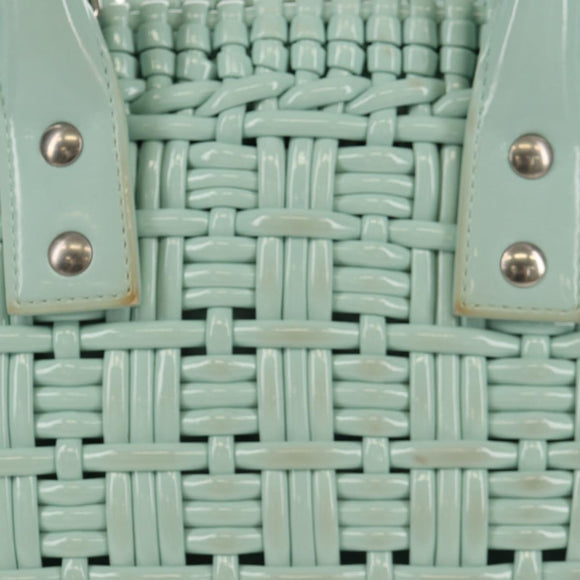 BALENCIAGA Bistro XS Hand Bag Rubber 2way LIme Green Silver 671342 Auth 147970V