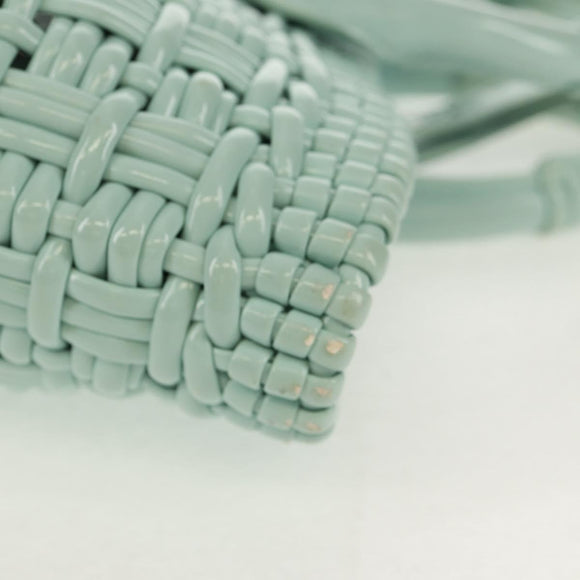 BALENCIAGA Bistro XS Hand Bag Rubber 2way LIme Green Silver 671342 Auth 147970V